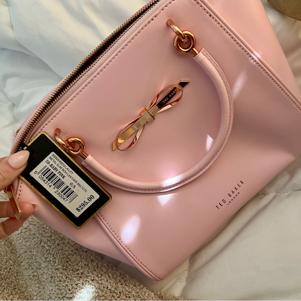 Ted Baker ADORABLE light pink and rose gold satchel. Never worn